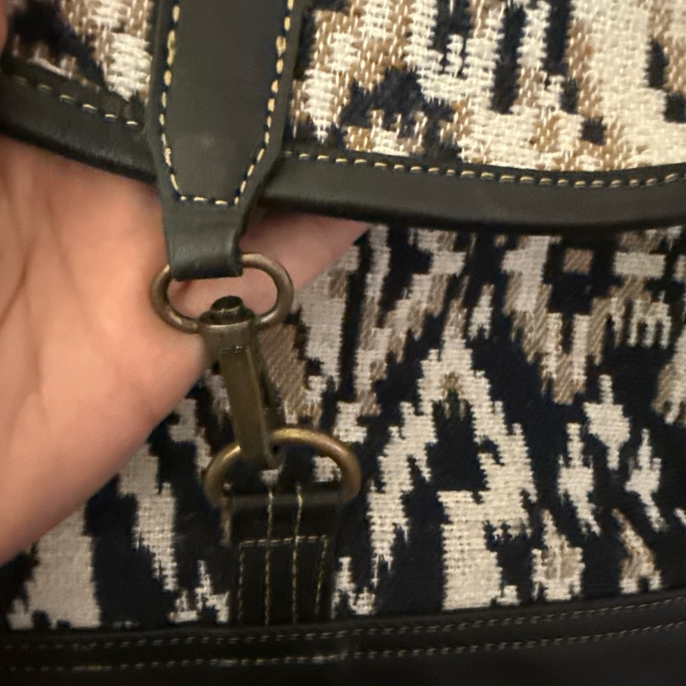 Myra Jenson Bluff Stylish Black and Tan Women's Backpack - Picture 2 of 16
